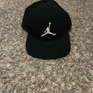 Jordan Black Cap with White Logo